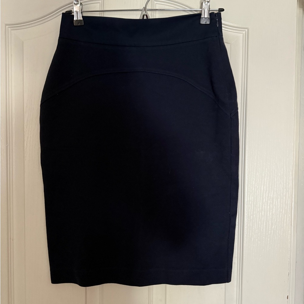 Diane Von Furstenberg Navy Pencil Skirt